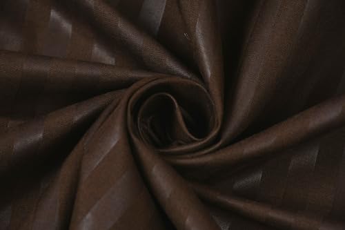 Ivaza 220 Cotton Feel Glace Cotton Elastic Fitted Bedsheet For Double Bed With Two Pillow Covers(72X78 Inch) Coffee
