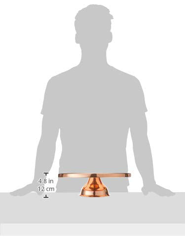 Godinger Copper Finish Cake Stand/Server, 12.5" Dia. x 4"H, Elegant Display, Model 91760