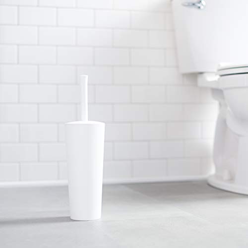 Amazon Basics Toilet Brush And Holder Set - 4-Pack, White (Previously Amazoncommercial Brand)