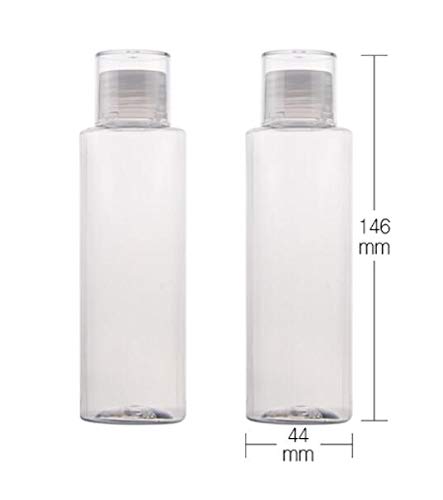 5 Oz Clear Plastic Empty Bottles Travel Bottle Container With Flip Cap Bpa -Free Sample Tube Jars For Cosmetic Bath Shower Gel L