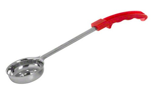American Metalcraft Spnp2 Perforated Bowl Spooner, Red, 2-Ounces,Silver