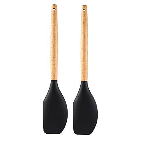 Spatlus Woodtula Silicone Spatula Cooking Utensils Kitchen Utensil Set Heat Resistant Wooden Handles Kitchen Gadgets Tools For N