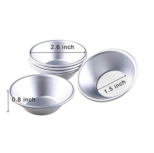Dnhcll 10 Pieces Aluminum Egg Pie Mold Cupcake Tin Mini Pie Pan Anodized Pie Pan Muffin Cake Mold Baking Cup Pudding Baking Tool