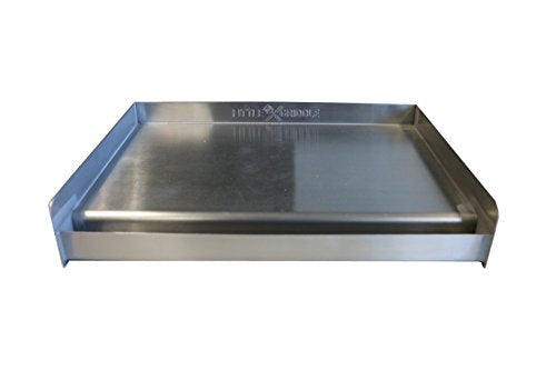 Little Griddle Sizzle-Q Sq180 100% Stainless Steel Universal Griddle With Even Heating Cross Bracing For Charcoal/Gas Grills, Ca