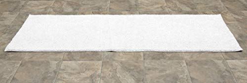Garland Rug Queen Cotton Runner Washable Rug, 22-Inch By 60-Inch, White