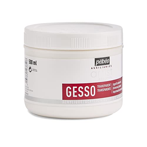 Pebeo Artist Acrylics Auxiliaries Transparent Gesso, 500-Milliliter