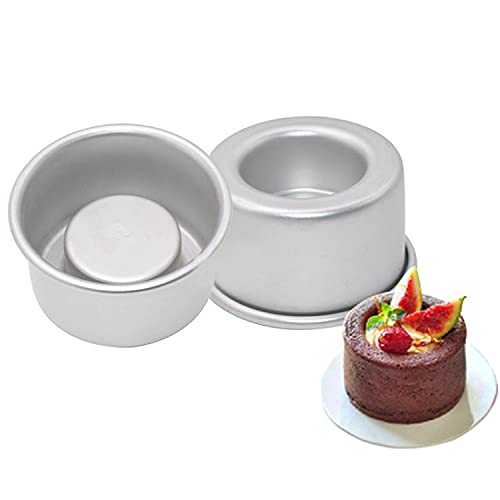 Astra Shop 3-Inch Mini Cake Baking Pans Set Of 4 - For Making Filled Cakes With Hollow Centers/ Single Serve Mini Baking Pans/ B