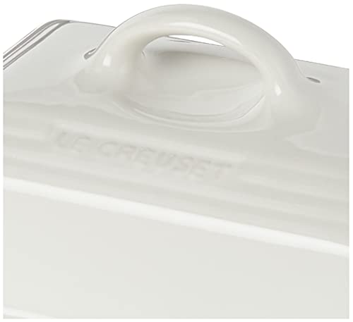 Le Creuset Stoneware European Butter Dish, White