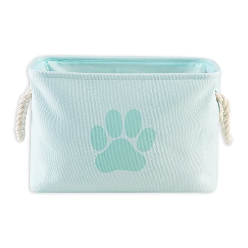 Bone Dry Pet Storage Collection Collapsible Bin, Small Rectangle, Aqua