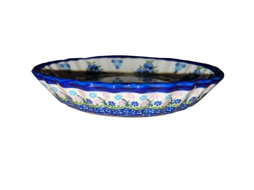 Polish Pottery 10 Inch Blueberry Pie Plate