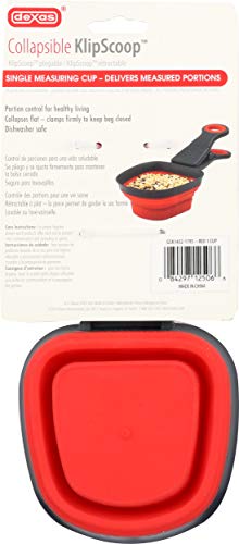 Dexas Collapsible Square Klipscoop, 1 Cup Capacity, Red, Gsk1432-1795