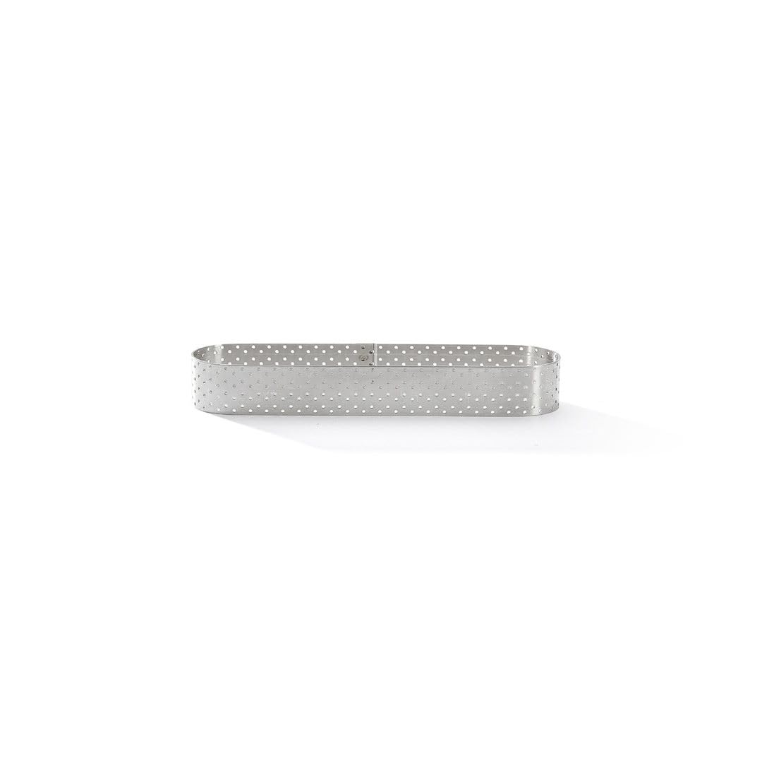De Buyer Perforated Oblong Tart Ring - 5.7    X 1.4    - Perfect For Baking Beautifully Crisp Tarts - Easy To Use & Clean - Made