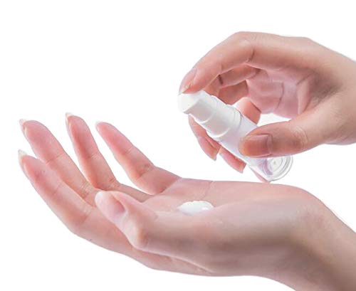 10 Pcs Clear Airless Pump Bottles,Refillable Empty Transparent Plastic Airless Lotion Pump Vacuum Container Diffuser Travel Size