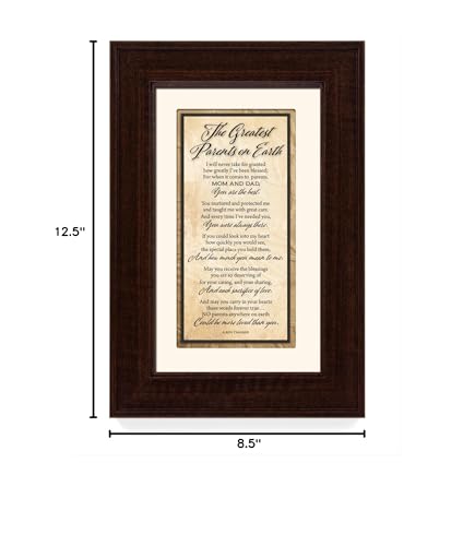 Greatest Parents Wood Wall Frame Art Plaque | 8.5 inches x 12.5 inches | Wall Hanger and Easel Back | The Greatest Parents on Ea