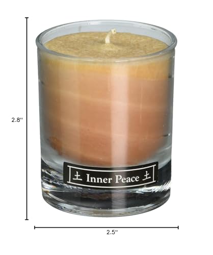 Aloha Bay Feng Shui Elements Palm Wax Candle Earth/Inner Peace, 2.5 Oz, Red