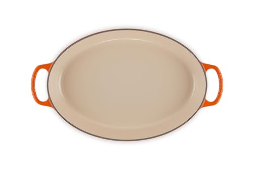 Le Creuset Enamel Cast Iron Signature Oval Baker, 3 Qt., Flame