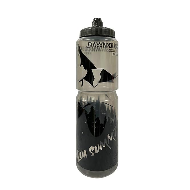 DAWN TO DUSK Aqua Summit Bottle, Black/Clear  34oz
