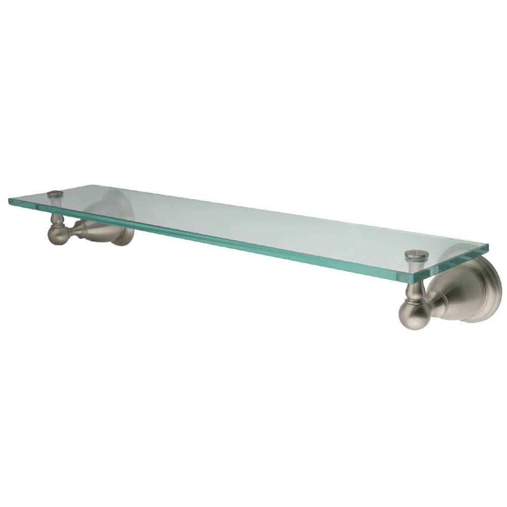 Kingston Brass BA1759SN Heritage Cosmetic Glass Shelf  Brushed Nickel