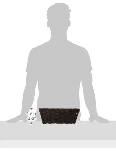 Whitmor Split Rattique Small Shelf Tote-Driftwood