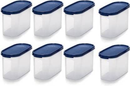 Signoraware Modular Oval Grocery Containers Set Of 8 Blue 1100Ml