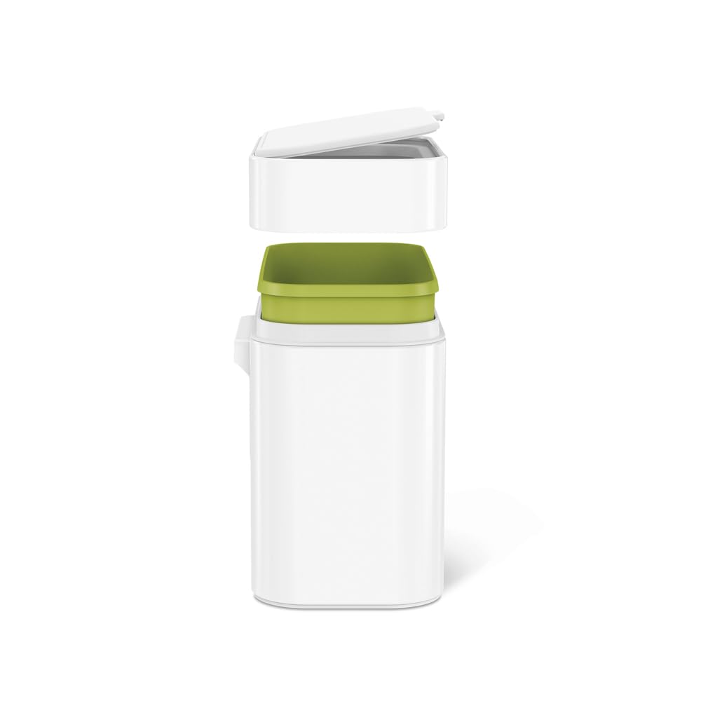 Simplehuman Compost Caddy, Detachable And Countertop Bin, 4 Liter / 1.06 Gallon, White