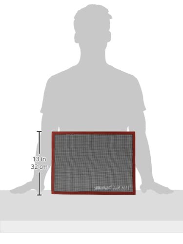Silikomart Air Mat Perforated Silicone-Fiberglass Baking Mat 11-7/8 Inch X 15-3/4 Inch (300 Millimeters X 400 Millimeters)