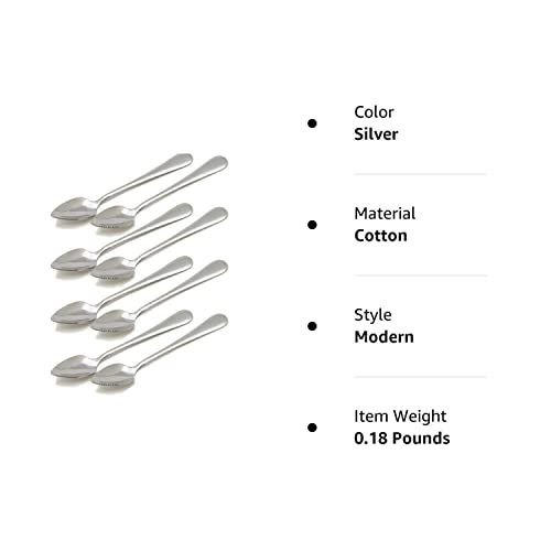 Grapefruit And Dessert Spoon, Stainless Steel With Serrated Edge, 7-Inch, Set Of 8
