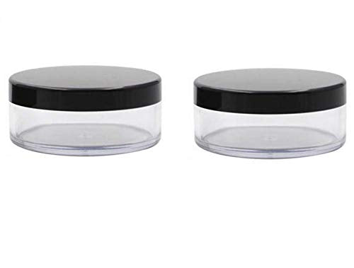 Lassum 2 Pieces 50 Ml Plastic Empty Powder Case, Portable Loose Powder Container With Sifter And Lids