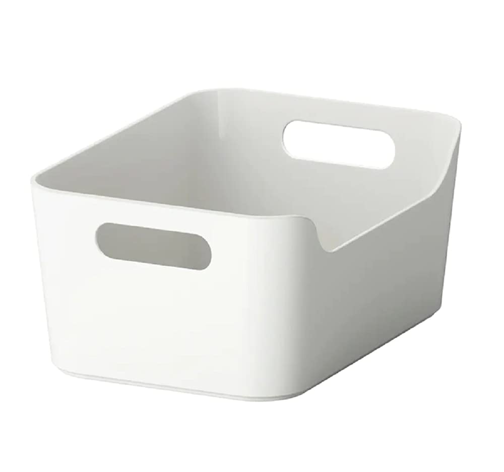 Ikea Variera Grey Smooth Pet Plastic Kitchen Storage Box, 24X17X10 Cm (9 X6 X4)