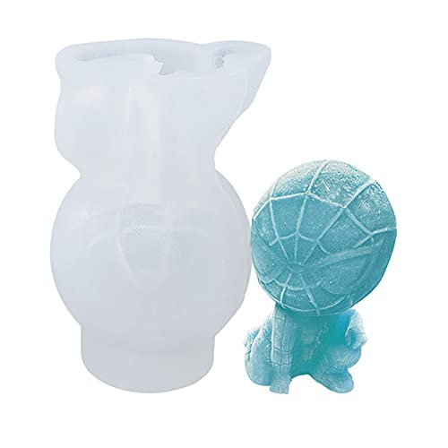 Silicone Molds Spiderman, Ice Maker Silicone Tray Cute Easy Release Novelty Drink Tray For Chilled Drinks Fondant Candy Chocolat