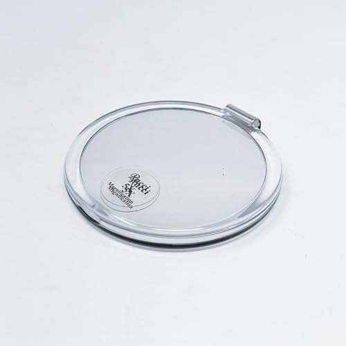 Rucci 3-in-1 Magnifying Compact Mirror  Clear Acrylic  4 Inch Diameter