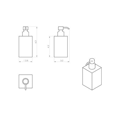 Gedy Ra81-04 Rainbow Soap Dispenser, 0.9'' L X 2.76'' W, Green