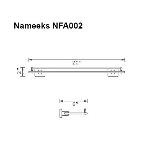 Nameeks Nfa002 Nfa Bathroom Shelf, One Size, Chrome