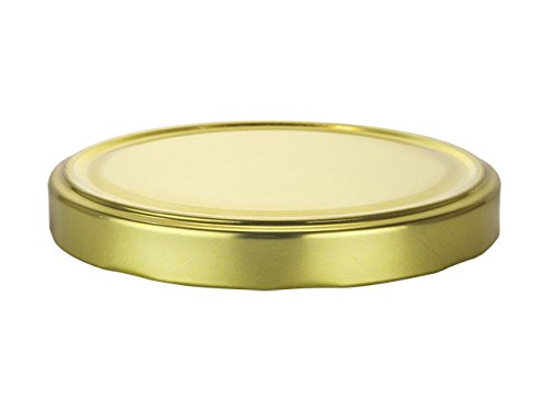 Nakpunar 24 Pcs 100Tw Gold Canning Lids - Bpa Free Plastisol Lined, 6 Lugs, Made In Usa
