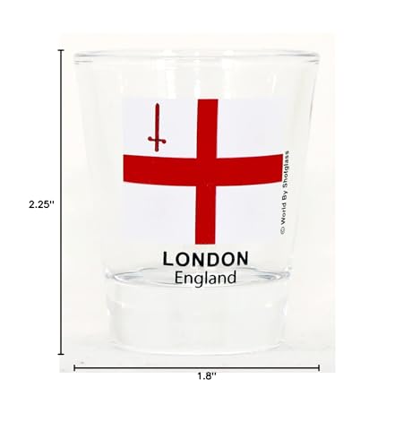 London England Flag Shot Glass