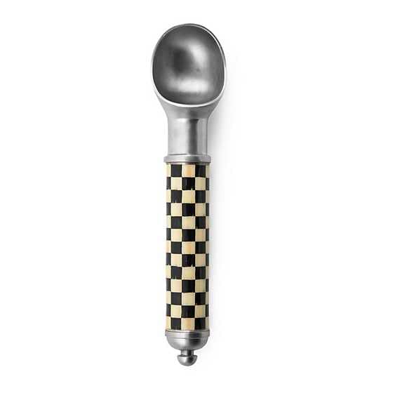 Mackenzie-Childs Courtly Check Supper Club Ice Cream Scoop, Decorative Aluminum Ice Cream Scoop, Ice Cream Accessories
