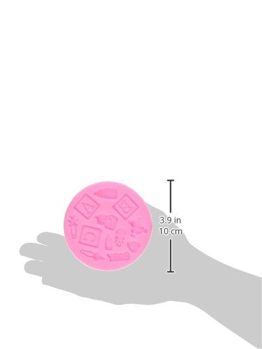 Longzang Baby Shower Fondant Silicone Candy Molds Cake Decorating Tools, Small, Pink