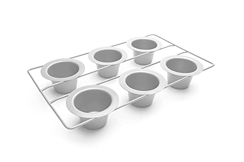 Fox Run 4757 6 Cup Popover Pan, 21 X 87 X 15 Inch, Silver Stainless Steel