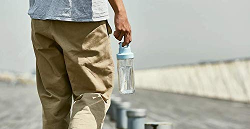 Kinto 20071 Togo Bottle, 16.9 Fl Oz (480 Ml), White, Includes Straw, Lightweight, Water Bottle, Dishwasher Safe, Double Wall Con