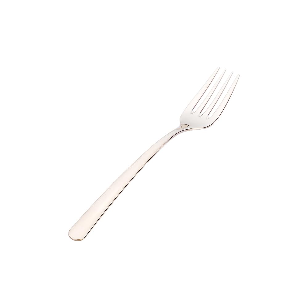 Restaurantware Speculo 7 Inch Dessert Forks Set Of 2 Dishwasher Safe Small Forks - Polished Finish Round Edge Silver 18/0 Stainl