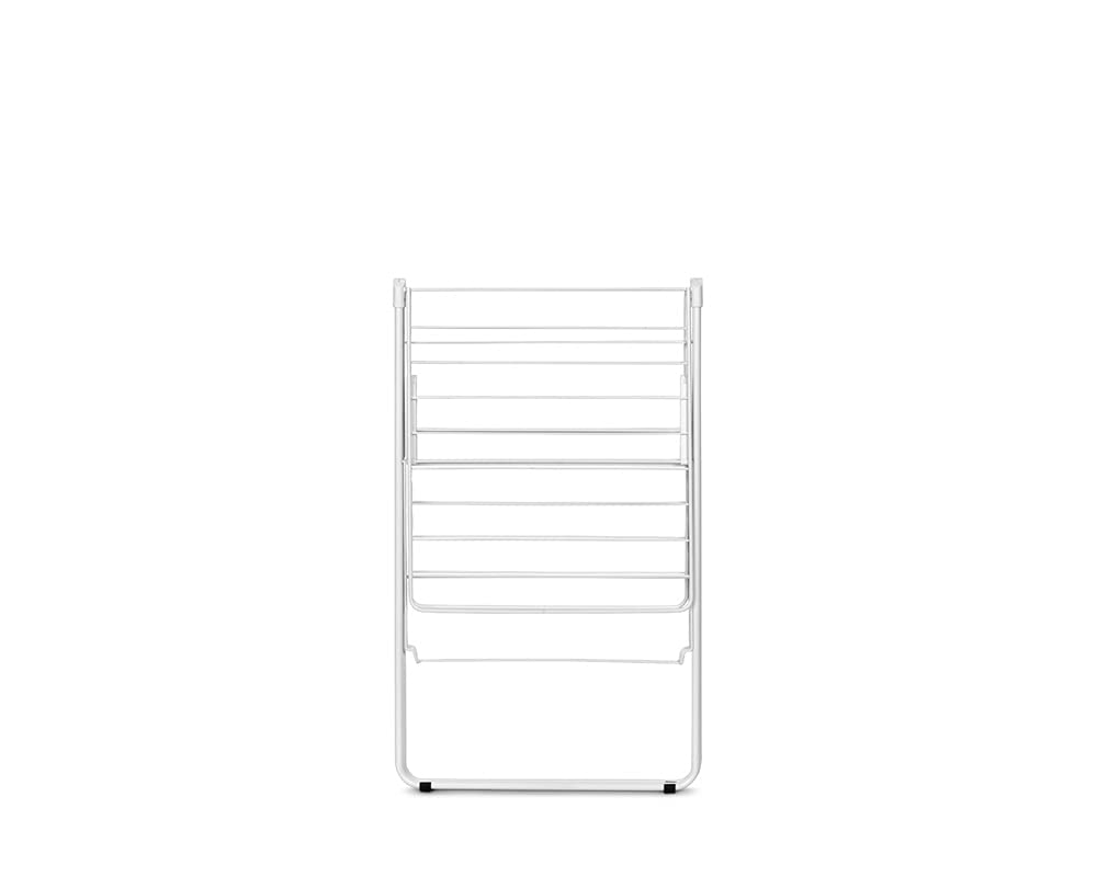 Brabantia HangOn Laundry Drying Rack (20m / Fresh White) Compact  Foldaway  Adjustable Indoor Stainless Steel Clothes Horse