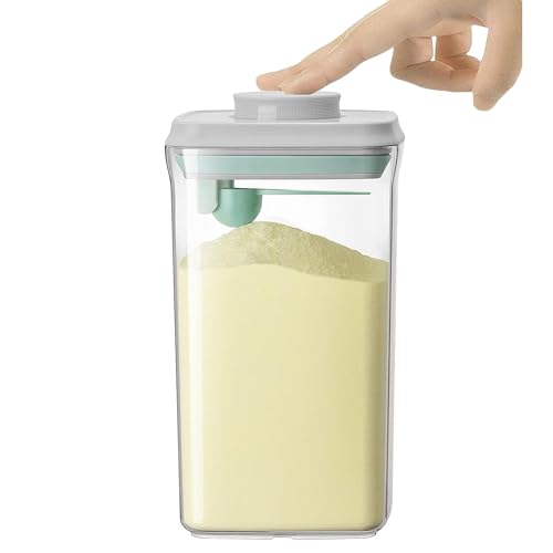 Cozey Daily Food Storage Airtight Container Milky Powder Formula Dispenser With Spoon Bpa-Free Airtight Jar, No Scraper Design,