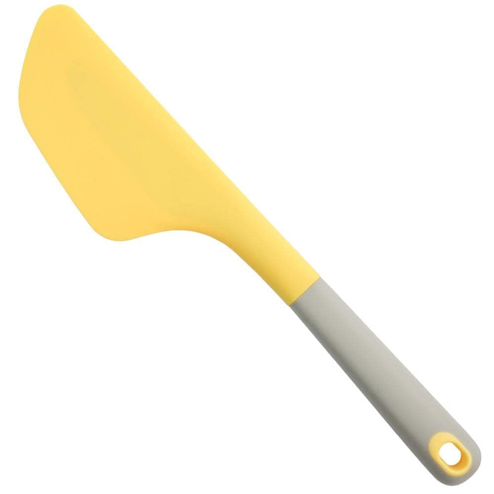 Taskhouse Omelette Spatula Silicone Non Stick Scraper Pigment Scraper With Non Slip Grip For Pancake Turner (Pack Of 1, Yellow)