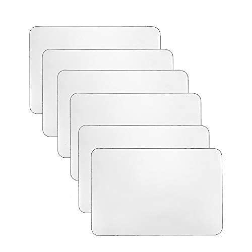 Yoleshy 6 Pcs Plastic Placemats, Heat Resistant Washable Table Mats For Dining, Kitchen (17 ' ' X 11 ' '), Clear