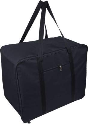 Click@Me 02 Rexine Jumbo Attachi Bag, Black, Non Woven, Rectangular, Zipper Closure, Travel MultiPurpose Bag, 45 X 35 X 20 Cm