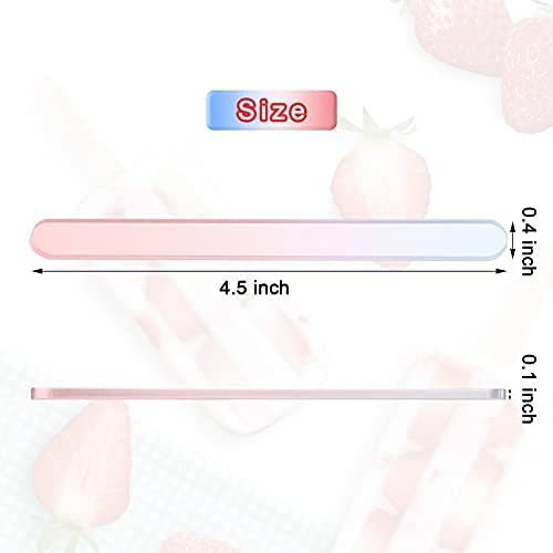 Romooa 30 Pcs cakesicle sticks Ice Cream Acrylic Reusable Cake Pop Mold colored plastic Ice Pop Sticks for Cake topper Cream Can