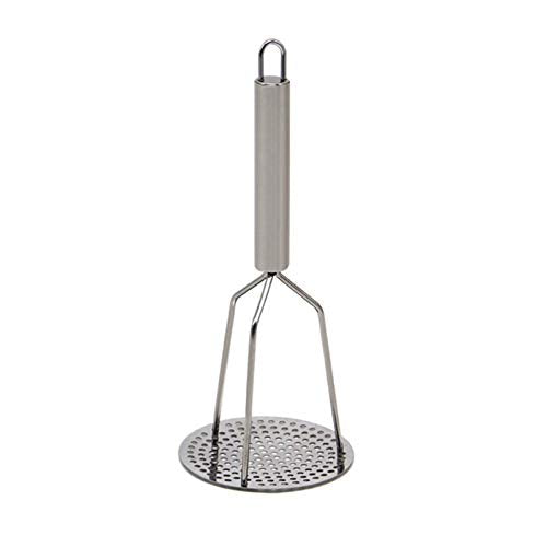 Geynutaly Stainless Steel Potato Masher with Handle for Creamy Mashed Potato Vegetable Fruit a of Foods