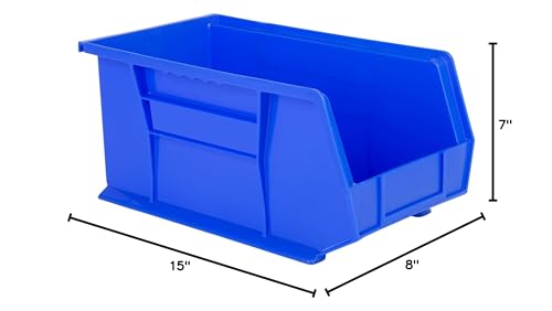 Hudson Exchange 15'' X 8'' X 7'' Plastic Stackable Storage Bin And Hanging Container, Blue