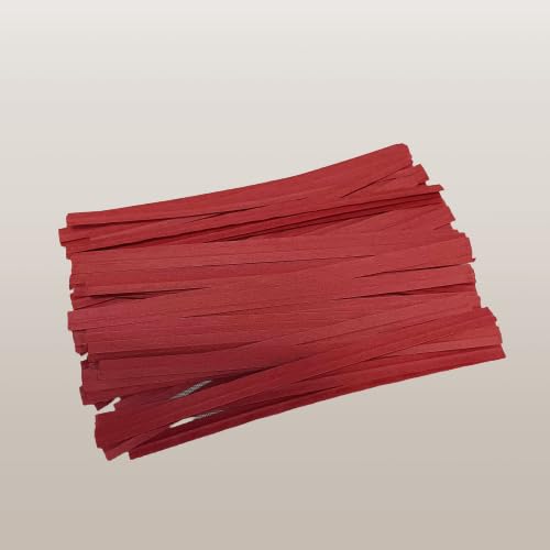 Oasis Supply, 4000 Piece 2 Boxes 4'' Laminated Paper Twist Ties, Bulk With Dispenser Box (Red)