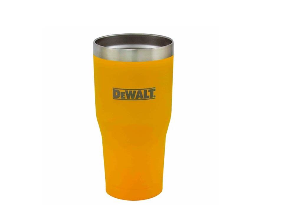 Dewalt 30 Oz. Yellow Powder Coated Tumbler